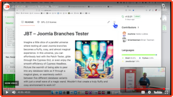 Vortrag Joomla Branches Tester auf dem JD24DACH von Heiko Heiko Lübbe